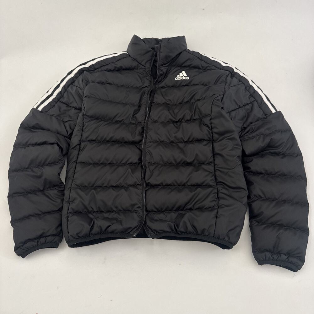 Adidas Essentials 3-Stripes Down Jacket Men's Size Medium MISSING ZIPPER